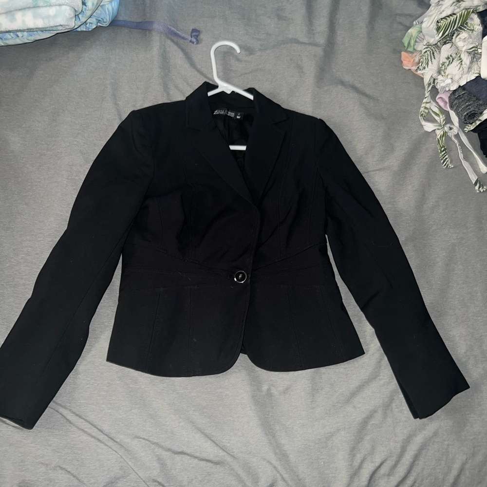 New York & Company Black Blazer, size 2, slightly worn